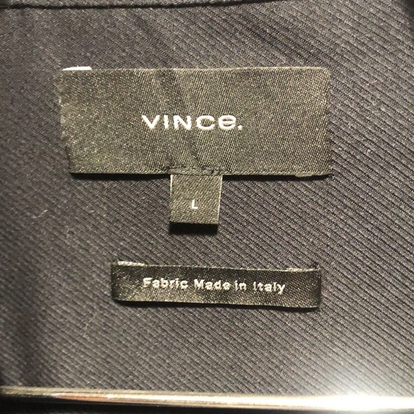 NWT Vince Mens wool blend plaid shirt jacket multi pocket navy main L - Picture 2 of 11